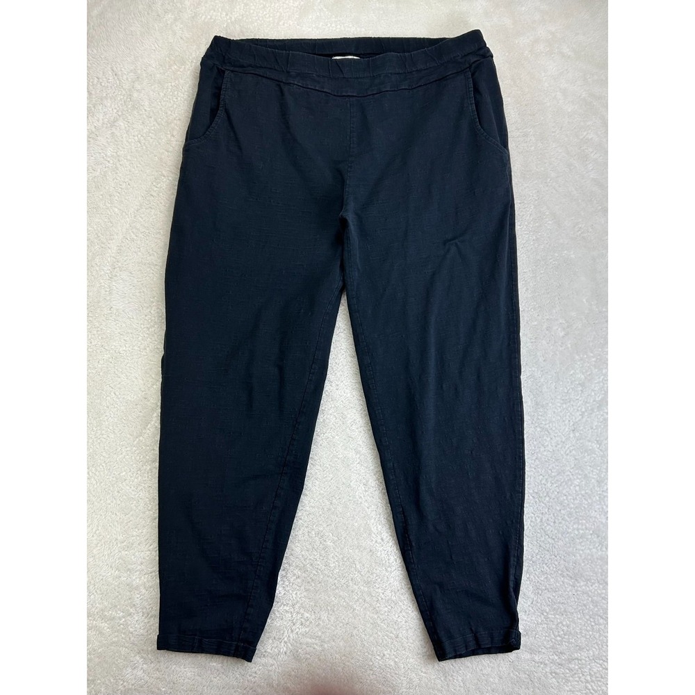 Known Supply Sequoia Pants Womens‎ XL Navy Blue Cotton Tapered Leg Ankle Pull On
